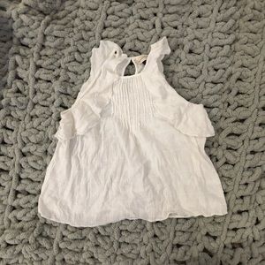 White ruffle top